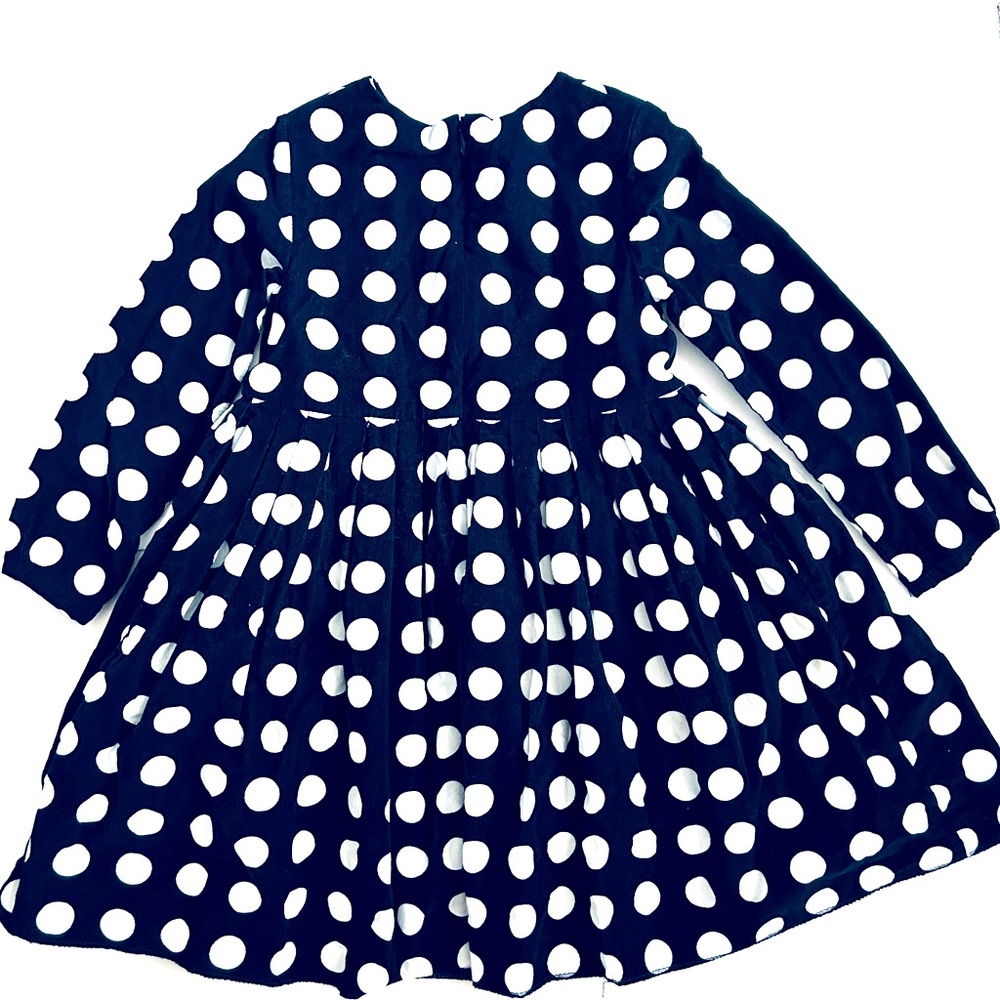 Jacadi Girl's Polka Dot Velvet Dress 6A 116cm